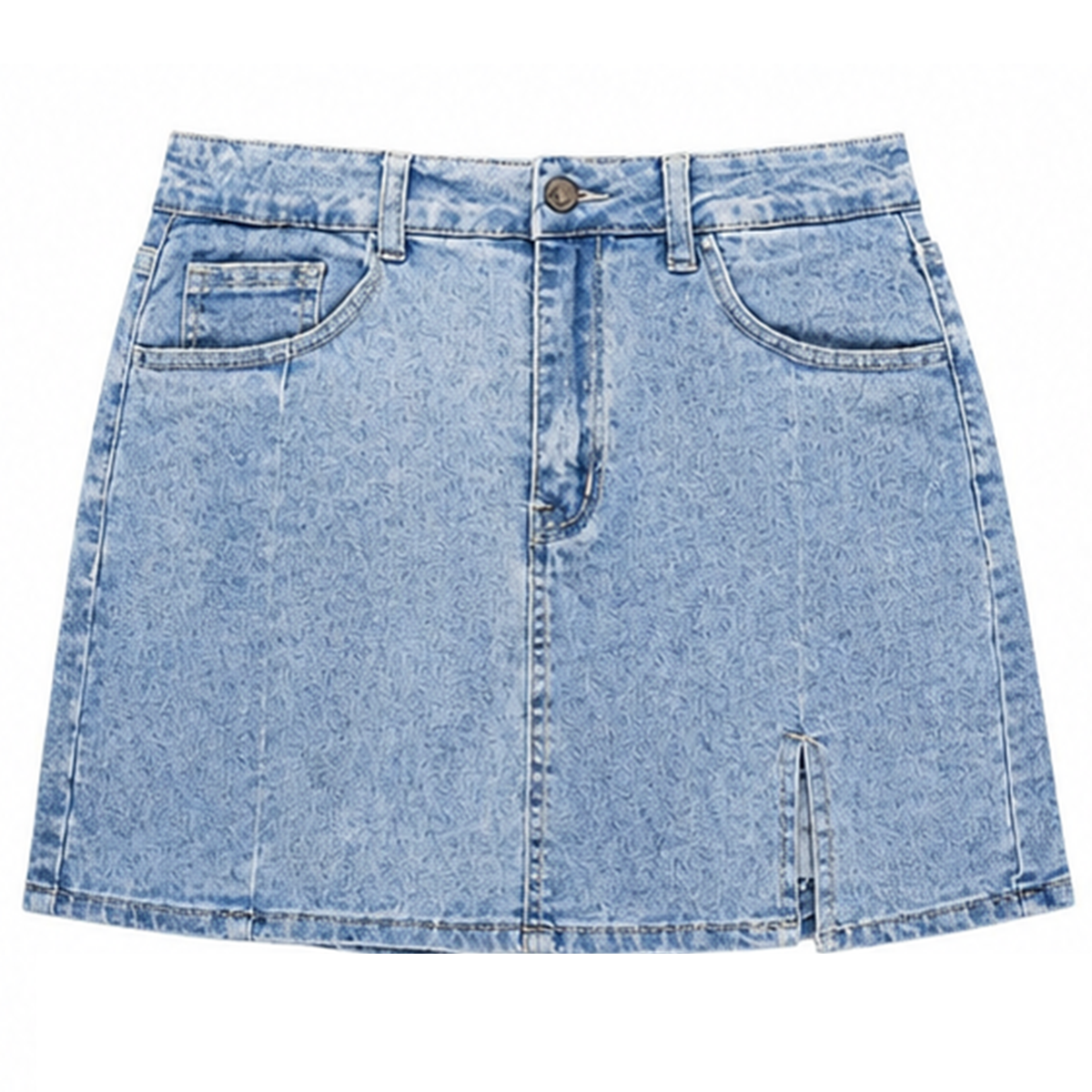 🌞 Summer Favorite Denim Skort 👖 Casual High-Waist Mini Skirt with Built-In Shorts 💖
