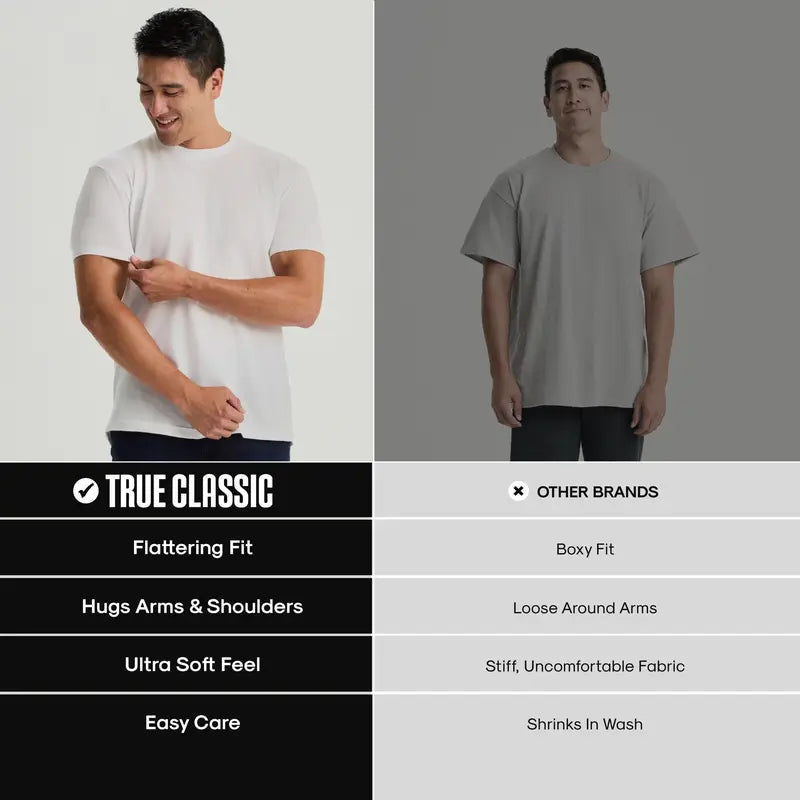 Men’s 4-Pack Short Sleeve Crew Neck T-Shirts – Premium Fit for Everyday Comfort & Casual Style