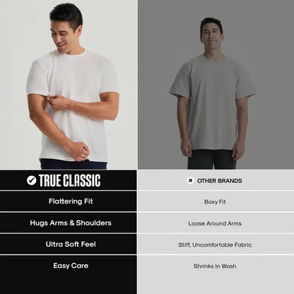 Men’s 4-Pack Short Sleeve Crew Neck T-Shirts – Premium Fit for Everyday Comfort & Casual Style