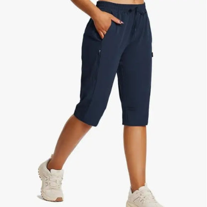 Women's Lightweight Hiking Shorts with Secure Zipper Pockets for Outdoor Adventures