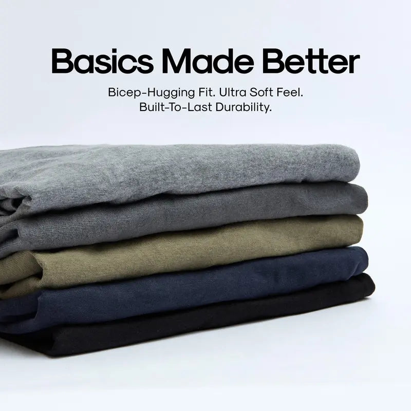 Men’s 4-Pack Short Sleeve Crew Neck T-Shirts – Premium Fit for Everyday Comfort & Casual Style
