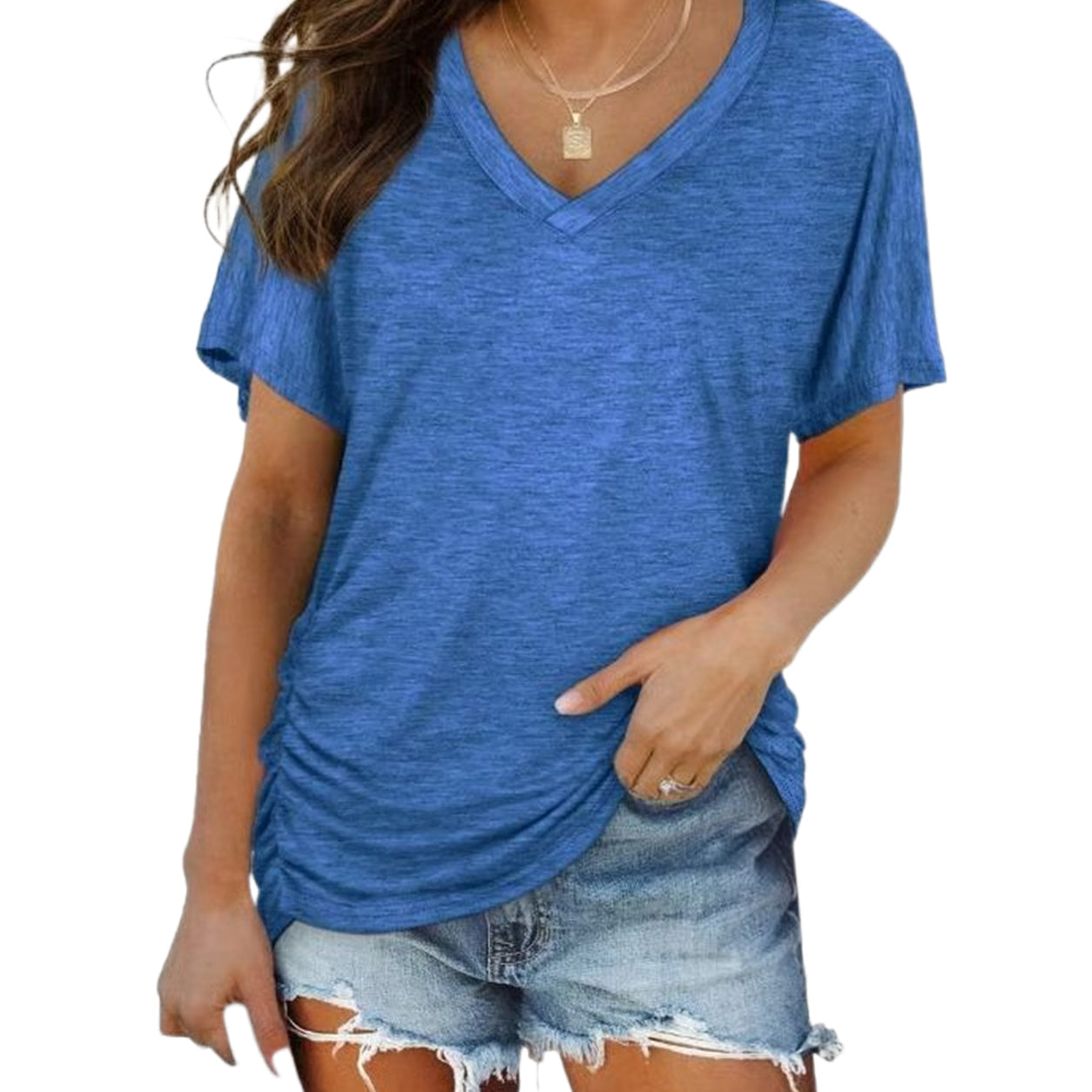 ✨ Women's V-Neck Short Sleeve T-Shirt – Soft, Comfy & Summer-Ready! 🌸