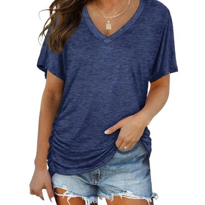 ✨ Women's V-Neck Short Sleeve T-Shirt – Soft, Comfy & Summer-Ready! 🌸