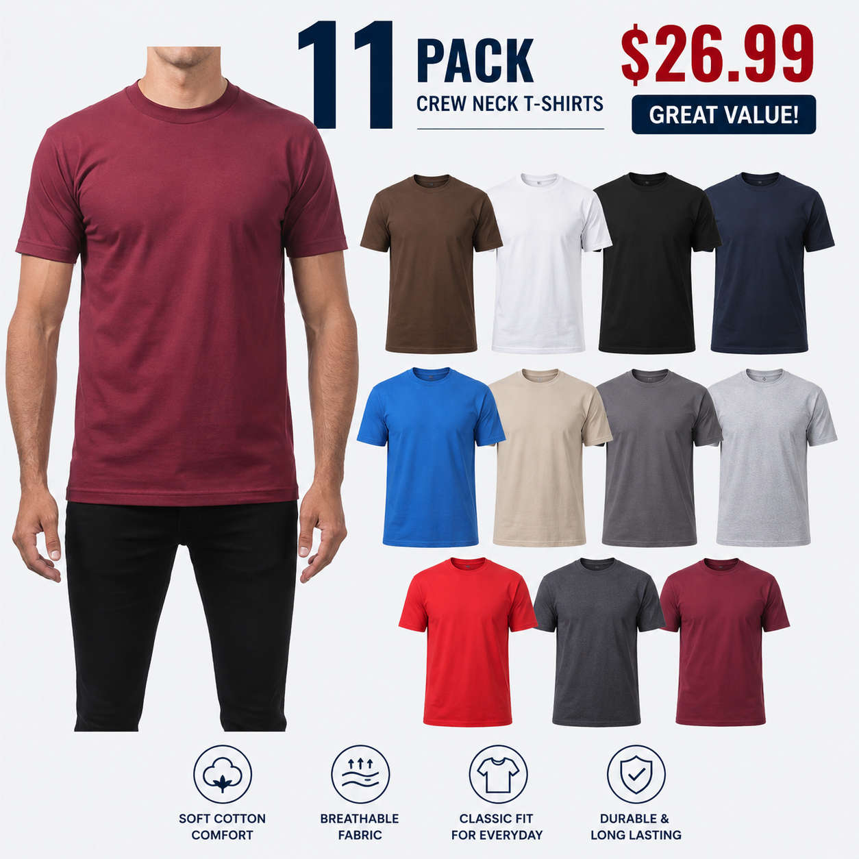 Men's Comfort Short Sleeve T Shirts