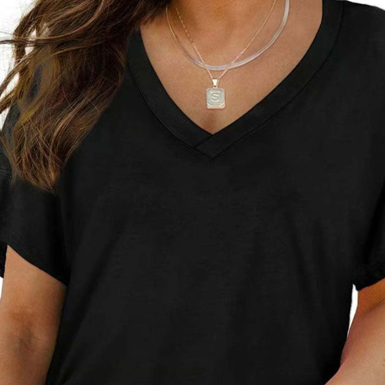 ✨ Women's V-Neck Short Sleeve T-Shirt – Soft, Comfy & Summer-Ready! 🌸