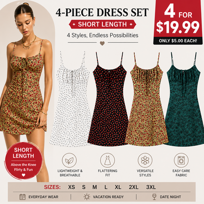 Women's Floral Slip Dress – Lightweight Sleeveless Summer Midi Dress