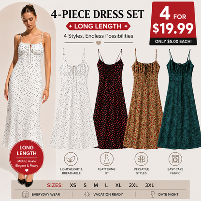 Women's Floral Slip Dress – Lightweight Sleeveless Summer Midi Dress