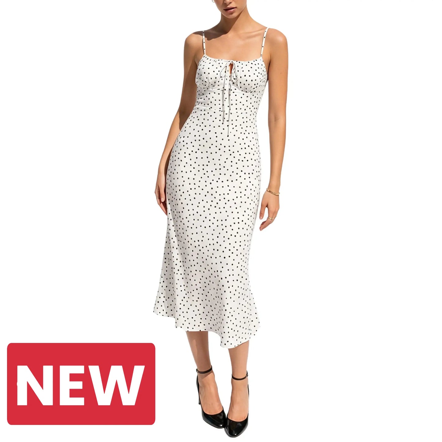 Women's Floral Slip Dress – Lightweight Sleeveless Summer Midi Dress