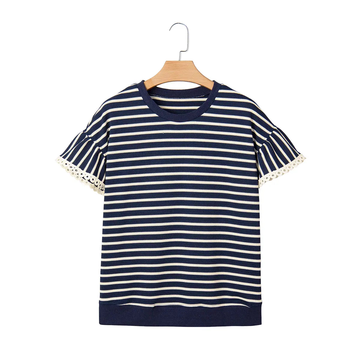 🏆Best-Selling Striped Ruffle Sleeve Tee for Summer 2026