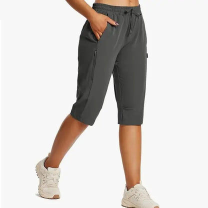 Women's Lightweight Hiking Shorts with Secure Zipper Pockets for Outdoor Adventures