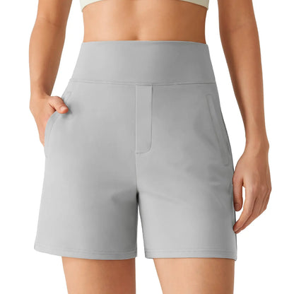 Women's Athletic Shorts High Waisted 4'' Running Yoga Summer Casual Shorts with Pockets