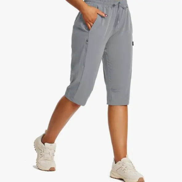 Women's Lightweight Hiking Shorts with Secure Zipper Pockets for Outdoor Adventures