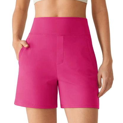 Women's Athletic Shorts High Waisted 4'' Running Yoga Summer Casual Shorts with Pockets